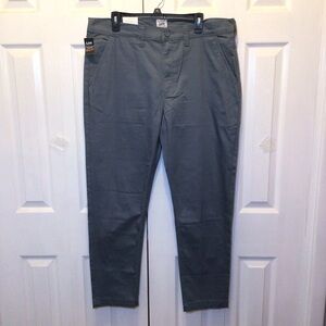 Lee Workwear Men’s Chetopa Twill Dark Gray Regular Taper Leg Pants Size 36